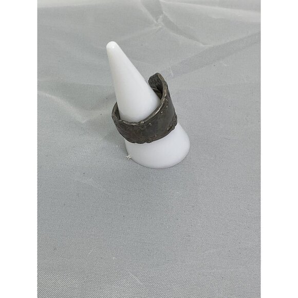 Vintage Silver Tone Spoon Handle Wrap Ring - Picture 3 of 5